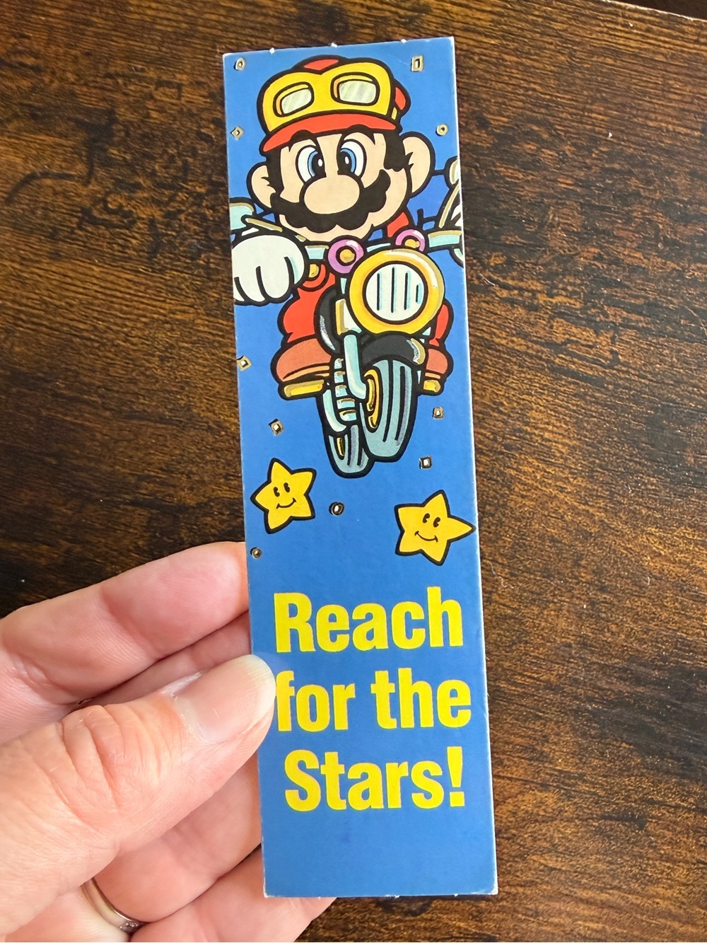 Super Mario Blue 'Reach for the Stars' Bookmark